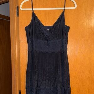 Ann Taylor Navy Blue Lace Chemise